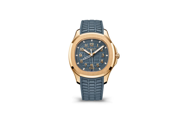 Patek Philippe | Aquanaut | Quartz | Rosegoud | Blauw Wijzerplaat (5269R-001)
