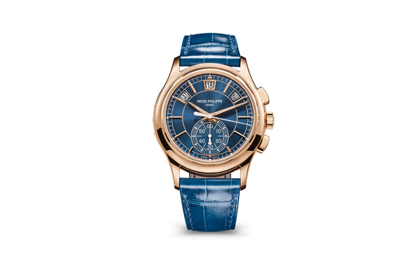 Patek Philippe | Annual Calendar Chronograph | Automatic | Rosegoud | Blauw Wijzerplaat (5905R-010)