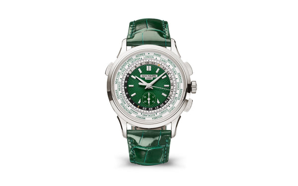 Patek Philippe | World Time Chronograph | Automatic | Platinum | Groen Wijzerplaat (5930P-001)