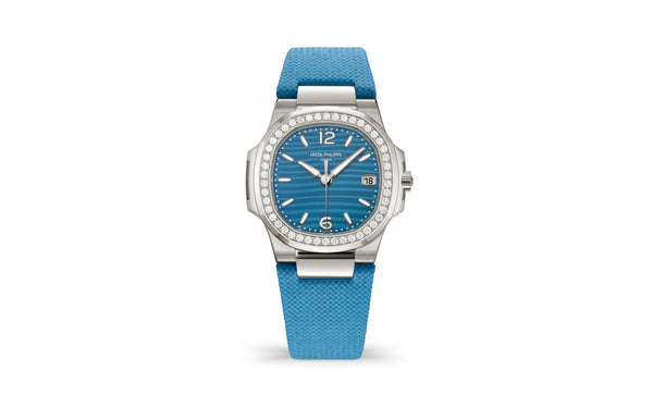 Patek Philippe | Nautilus | Quartz | Witgoud | Blauw Wijzerplaat (7010G-013)