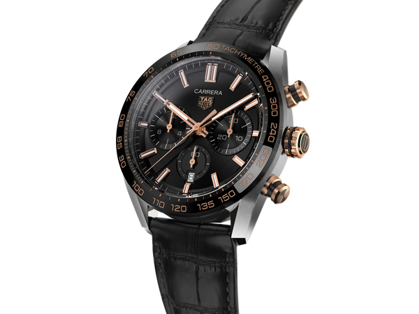 TAG Heuer CBN2A5A.FC6481 Carrera Calibre Heuer 02 44 Stainless Steel / Rose Gold / Black