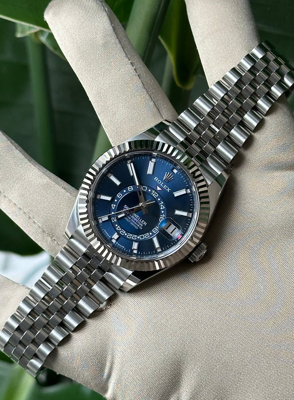 Rolex Sky-Dweller - Staal / Witgoud - Blauw wijzerplaat (336934)