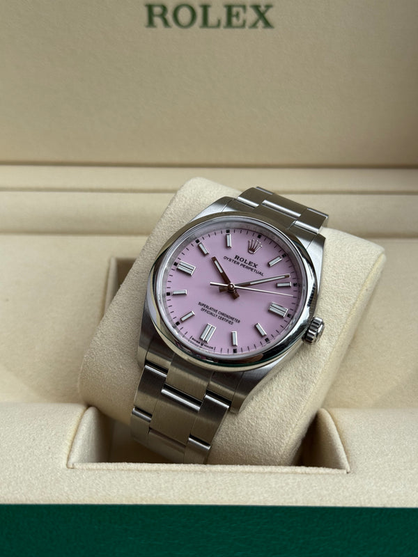 Rolex Oyster Perpetual 36 - Staal - Roze wijzerplaat (126000)