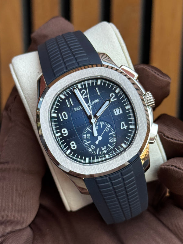 Patek Philippe | Aquanaut | Automatic | Witgoud | Blauw Wijzerplaat (5968G-001)