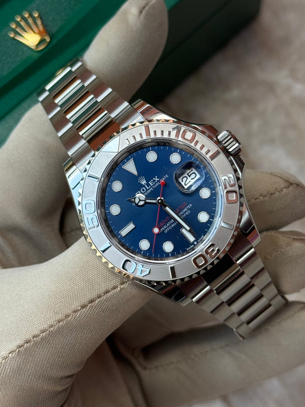 Rolex Yacht-Master 40 - Staal / Platinum - Blauw wijzerplaat (126622)