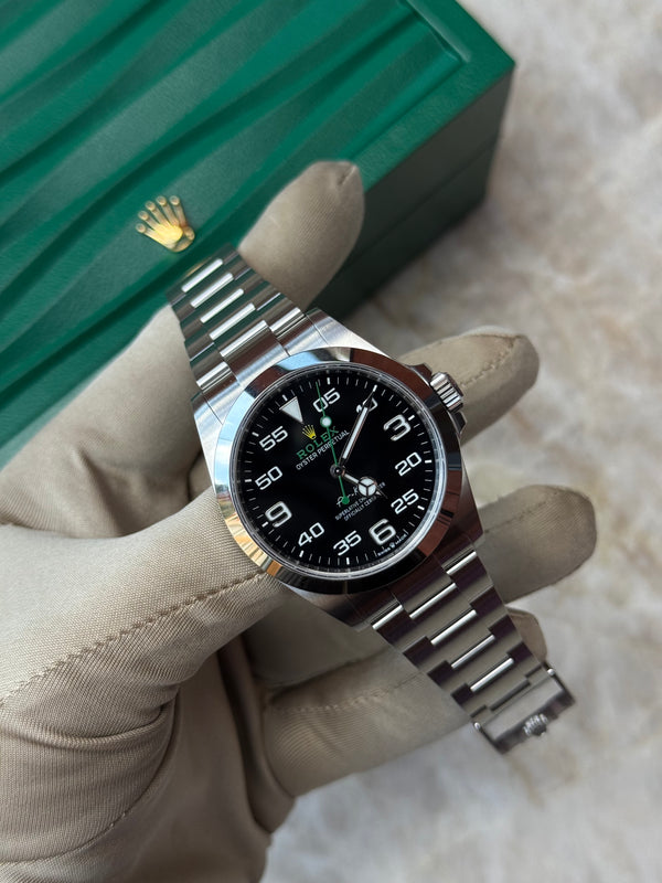 Rolex Air-King - Staal - Zwart wijzerplaat (126900)