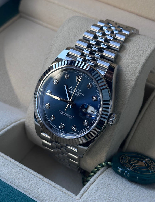 Rolex Datejust 41 - Staal / Witgoud - Blauw wijzerplaat (126334)