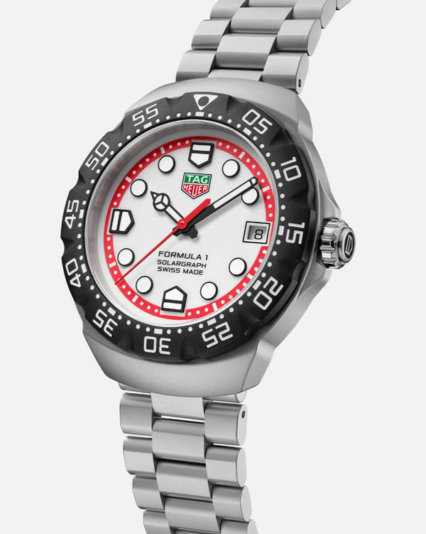 TAG Heuer WBY1111.BA0042 - Formula 1 Solargraph 38 Stainless Steel / White / Bracelet