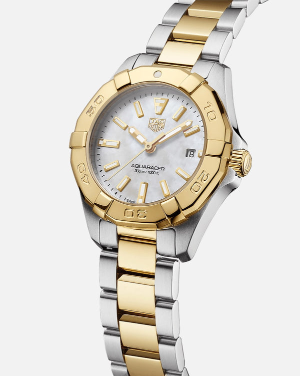TAG Heuer WBD1420.BB0321 Aquaracer 300M Quartz 27 Stainless Steel / Yellow Gold / MOP / Bracelet