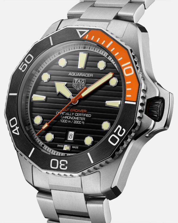 TAG Heuer WBP5A8A.BF0619 Aquaracer Professional 1000 Titanium / Black / Bracelet
