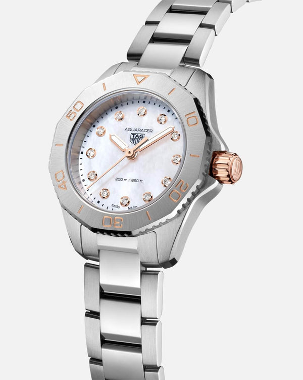 TAG Heuer WBP1450.BA0622 Aquaracer Professional 200 Quartz 30 Stainless Steel - Rose Gold / MOP