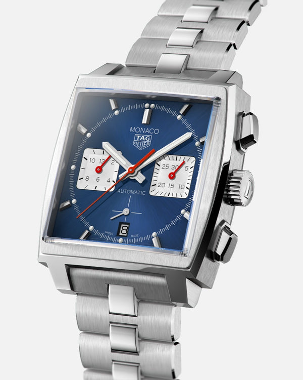 TAG Heuer CBL2111.BA0644 Monaco Calibre Heuer 02 Stainless Steel / Blue / Bracelet
