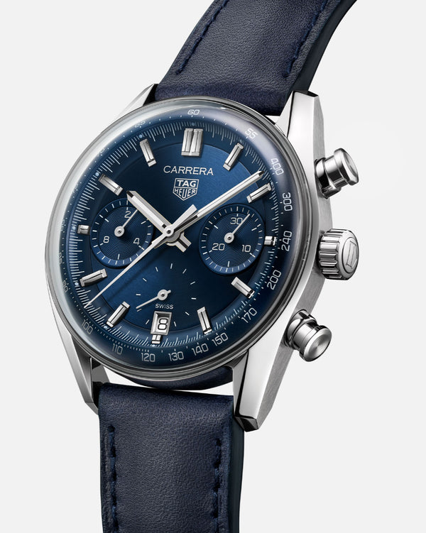 TAG Heuer CBS2212.FC6535 Carrera Chronograph Glass Box Stainless Steel / Blue