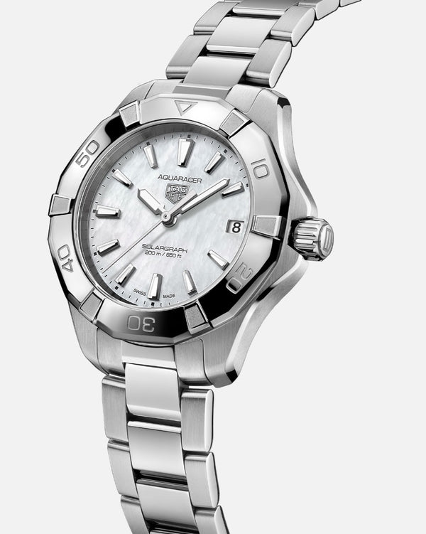TAG Heuer WBP1312.BA0005 Aquaracer Professional 200 Solargraph 34 Stainless Steel / MOP