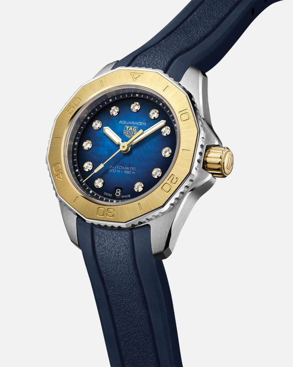 TAG Heuer WBP2450.FT6215 Aquaracer Professional 200 Automatic 30 Stainless Steel - Yellow Gold / Blue / Rubber