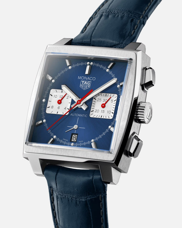 TAG Heuer CBL2111.FC6453 Monaco Calibre Heuer 02 Stainless Steel / Blue