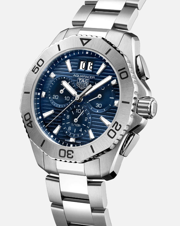 TAG Heuer CBP1113.BA0627 Aquaracer Professional 200 Quartz Chronograph Big Date Stainless Steel / Blue