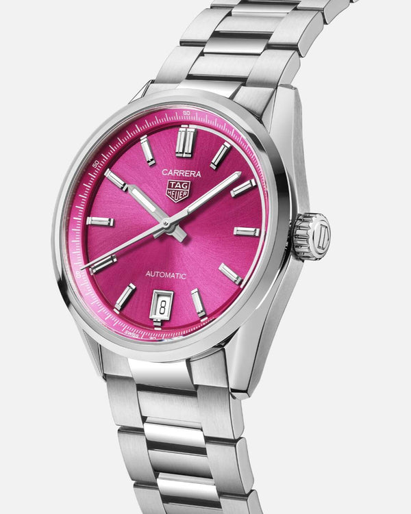 TAG Heuer WBN2313.BA0001 Carrera Date 36 Stainless Steel / Pink