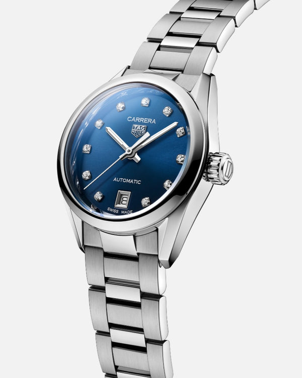 TAG Heuer WBN2413.BA0621 Carrera Automatic 29 Stainless Steel / Blue - Diamond / Bracelet