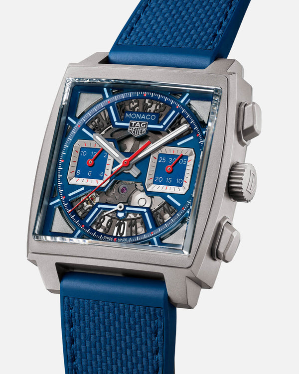 TAG Heuer CBL2182.FT6235 Monaco Calibre Heuer 02 Titanium / Skeleton Racing - Blue