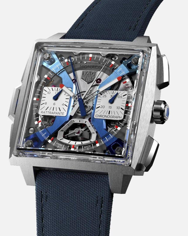 TAG Heuer CBW2182.FC8339 Monaco Split-Seconds Chronograph Original Blue
