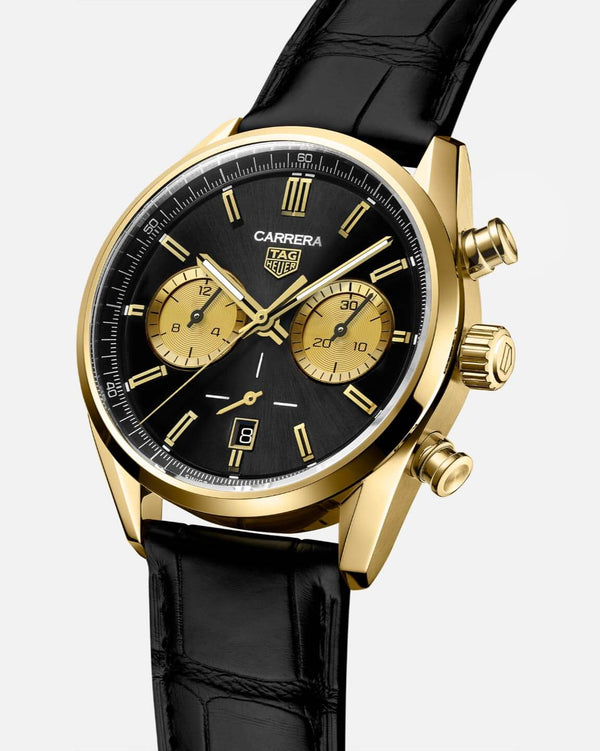 TAG Heuer CBN2044.FC8313 Carrera Calibre Heuer 02 42 Yellow Gold / Black