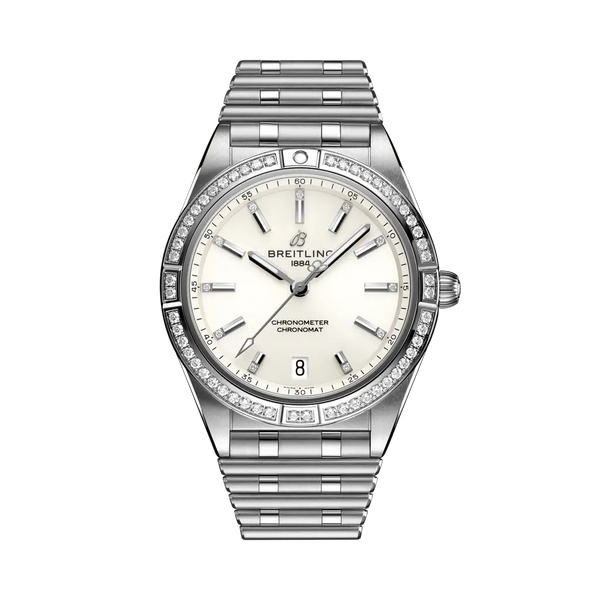 Breitling A10380591A1A1 Chronomat Automatic 36 Stainless Steel - Diamond / White / Rouleaux
