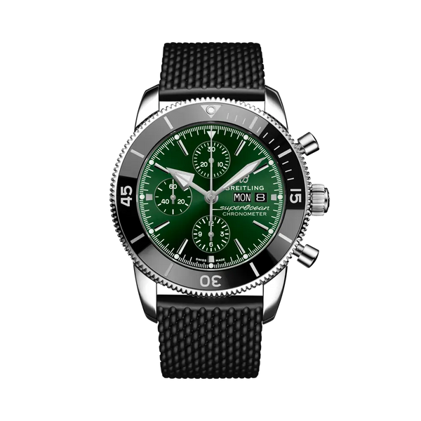 Breitling A13313121L1S1 Superocean Heritage II Chronograph 44 Stainless Steel / Green / Rubber