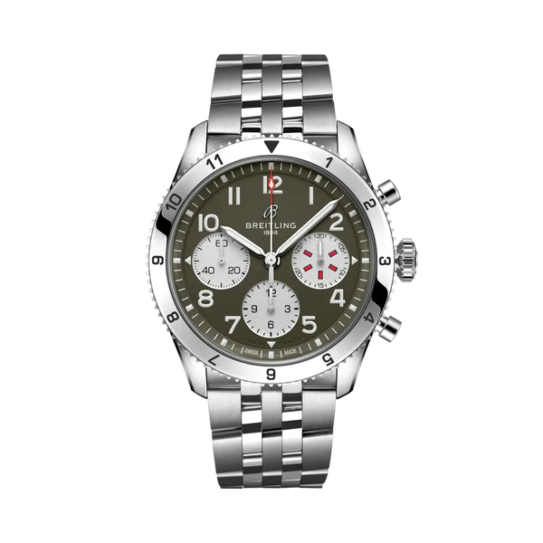 Breitling A233802A1L1A1 - Classic AVI Curtiss Warhawk Green/Steel  42 mm