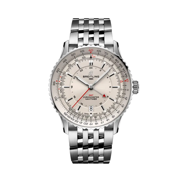 Breitling A32310211G1A1 Navitimer GMT 41 Automatic Stainless Steel / Silver / Bracelet