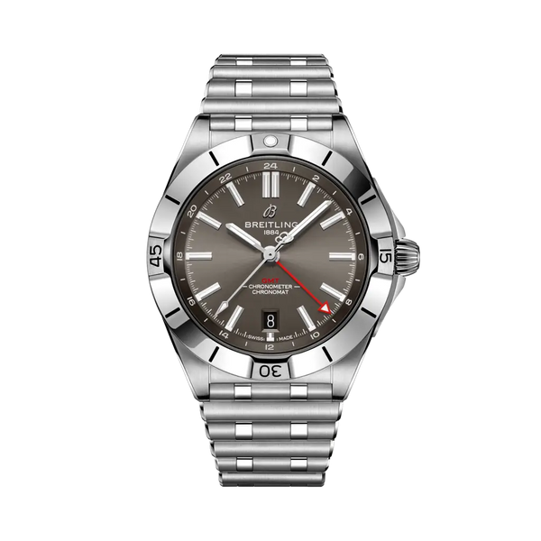 Breitling A32398101M1A1 Chronomat 40 GMT Stainless Steel / Grey / Rouleaux - DISCONTINUED