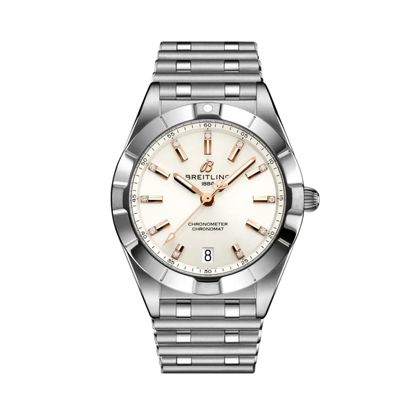 Breitling A77310101A3A1 Chronomat 32 Stainless Steel / White - Diamond / Rouleaux