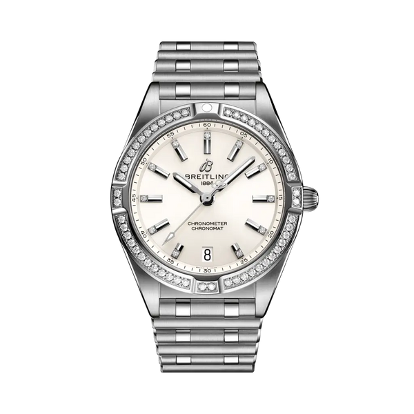 Breitling A77310591A1A1 Chronomat 32 Stainless Steel - Diamond / White / Rouleaux