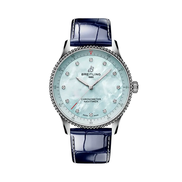 Breitling A77320171C1P1 - Navitimer 32 Stainless steel - Blue mother-of-pearl