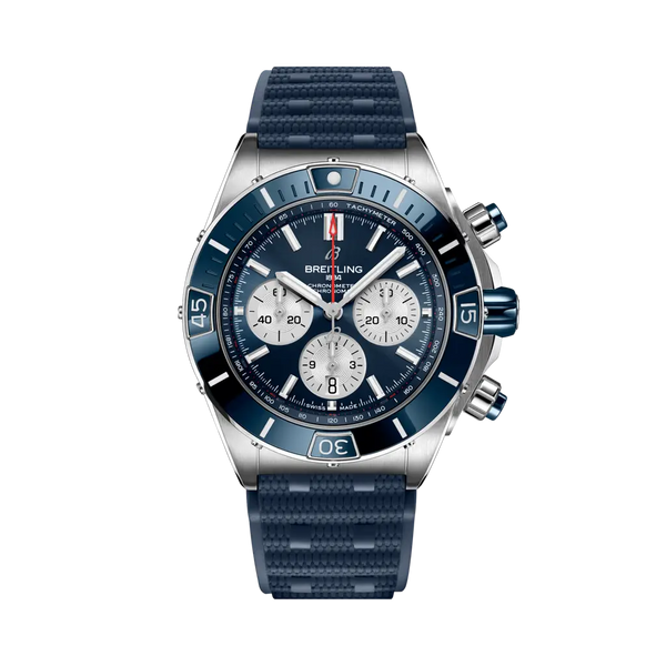 Breitling AB0136161C1S1 Super Chronomat B01 44 Stainless Steel / Blue / Rubber