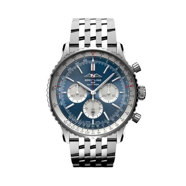 Breitling AB0137211C1A1 Navitimer B01 Chronograph 46 Stainless Steel / Blue / Bracelet