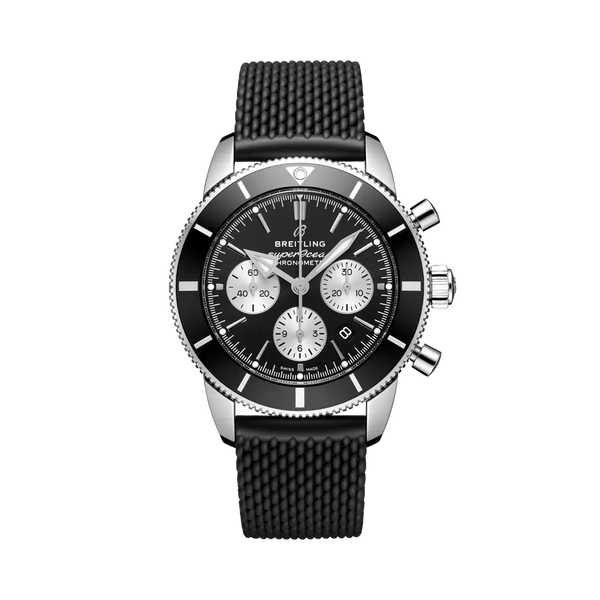 Breitling AB0162121B1S1 Superocean Heritage II B01 Chronograph 44 Stainless Steel / Black / Rubber / Folding