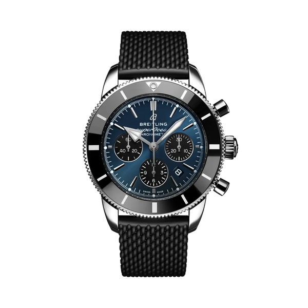 Breitling AB0162121C1S1 Superocean Heritage II B01 Chronograph 44 Stainless Steel / Blue / Rubber / Folding