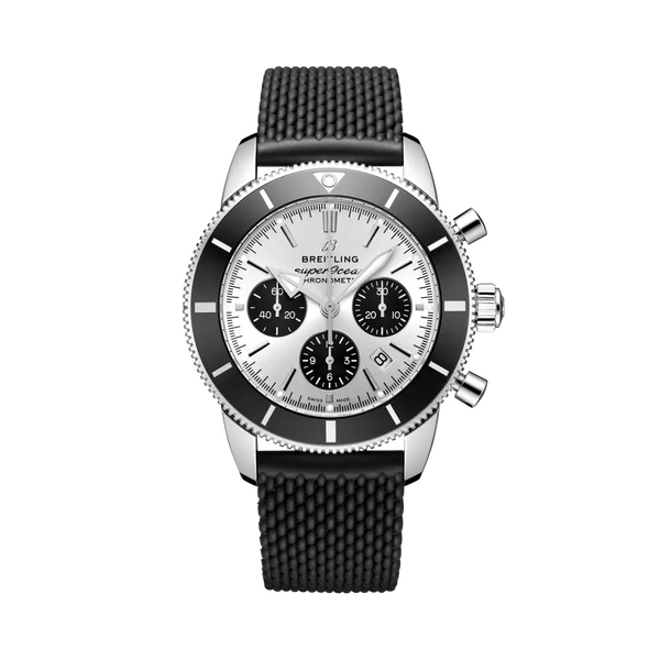 Breitling AB0162121G1S1 Superocean Heritage II B01 Chronograph 44 Stainless Steel / Silver / Rubber / Folding