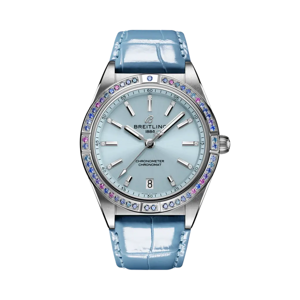 Breitling G10380611C1P1 - Chronomat Automatic 36 South Sea Stainless steel & 18k white gold - Ice blue