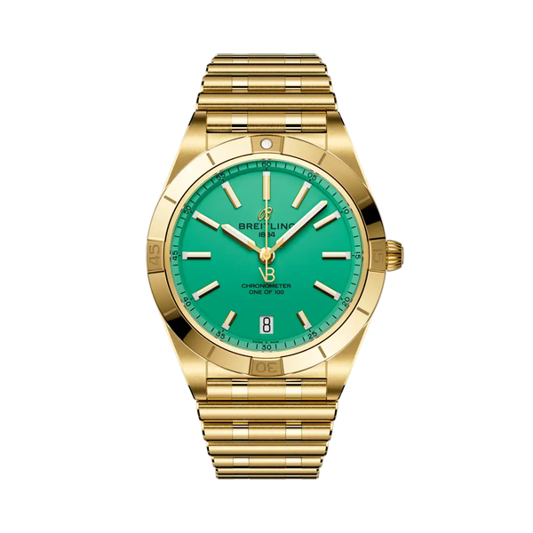 Breitling K103801A1L1K1 Chronomat Automatic 36 Victoria Beckham Yellow Gold / Peppermint