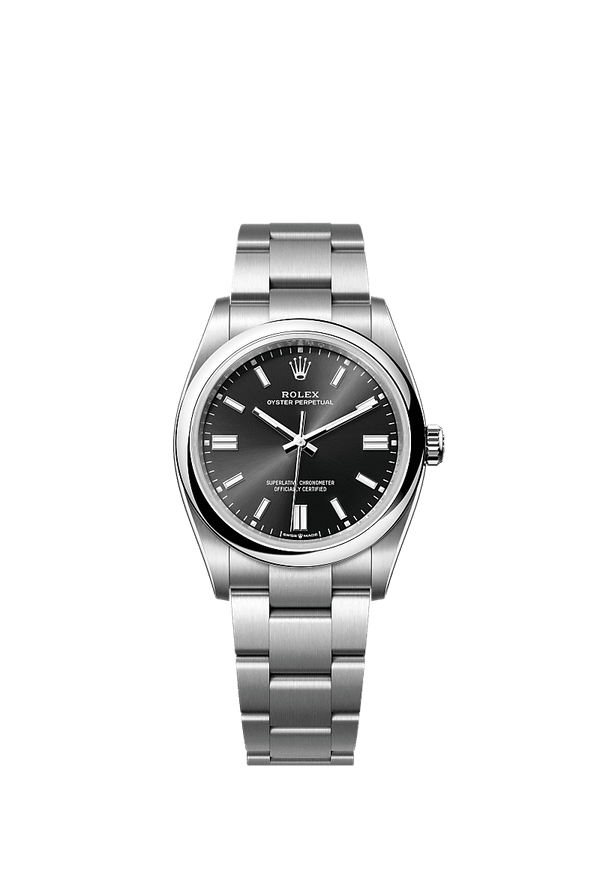 Rolex Oyster Perpetual 36 - Staal - Zwart wijzerplaat (126000)