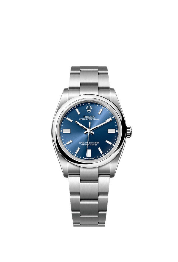 Rolex Oyster Perpetual 36 - Staal - Blauw wijzerplaat (126000)