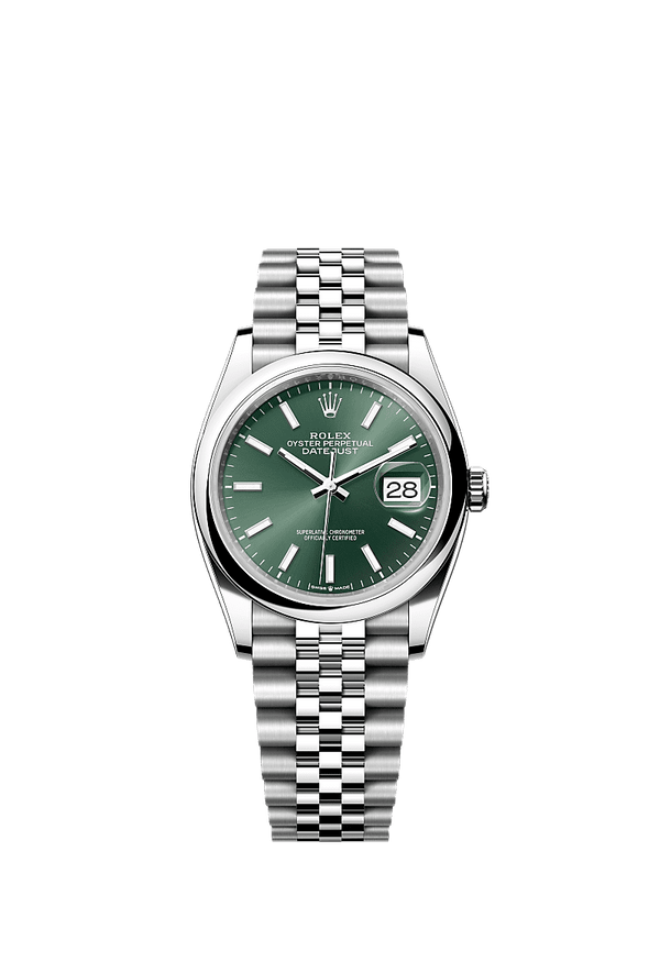 Rolex Datejust 36 - Staal - Groen wijzerplaat (126200)