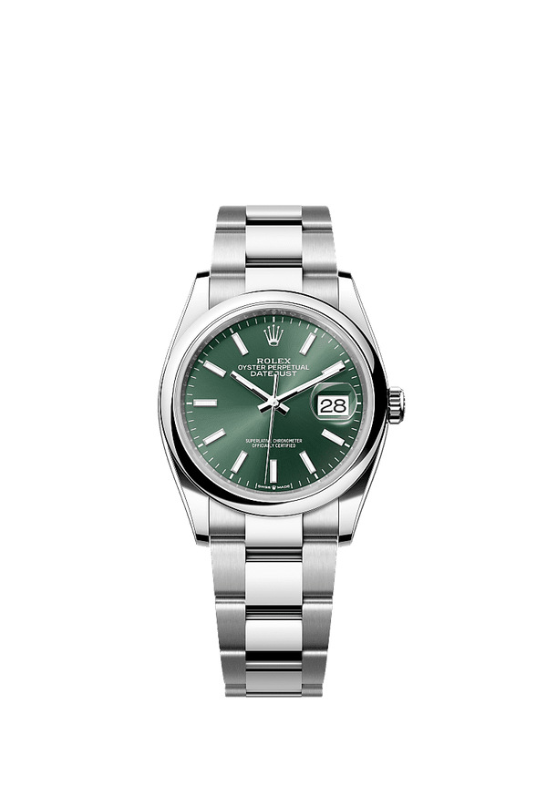 Rolex Datejust 36 - Staal - Groen wijzerplaat (126200)
