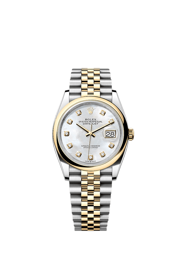 Rolex Datejust 36 - Staal / Geelgoud - Parelmoer wijzerplaat (126203)