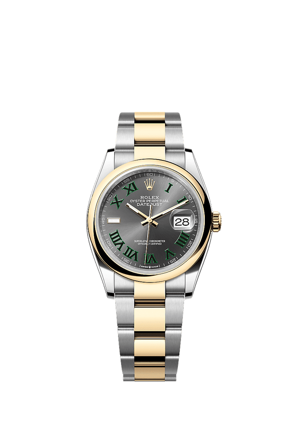 Rolex Datejust 36 - Staal / Geelgoud - Grijs wijzerplaat (126203)