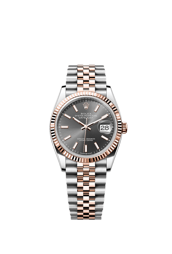 Rolex Datejust 36 - Staal / Rosegoud - Grijs wijzerplaat (126231)