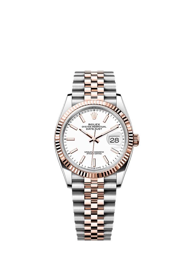 Rolex Datejust 36 - Staal / Rosegoud - Wit wijzerplaat (126231)