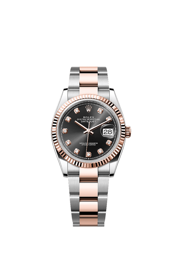 Rolex Datejust 36 - Staal / Rosegoud - Zwart wijzerplaat (126231)